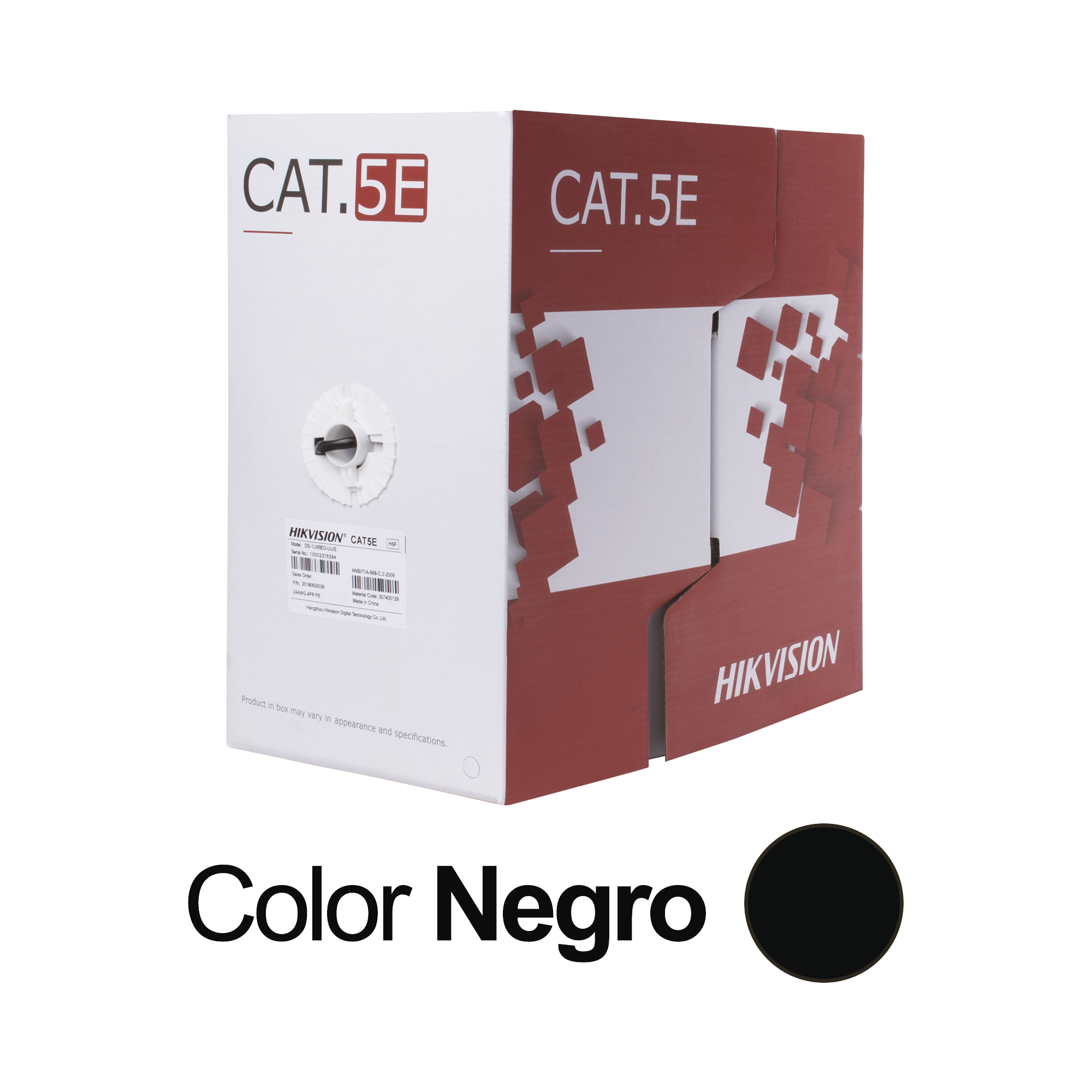 Bobina de Cable UTP 305 Mts / Cat 5E (24 AWG) / Color Negro / PE / Uso en Exterior / 100% Cobre / Aplicaciones de CCTV, Redes de Datos y Enlaces Inalámbricos Bobina de Cable UTP 305 Mts / Cat 5E (24 AWG) / Color Negro / PE / Uso en Exterior / 100% Cobre / Aplicaciones de CCTV, Redes de Datos y Enlaces Inalámbricos